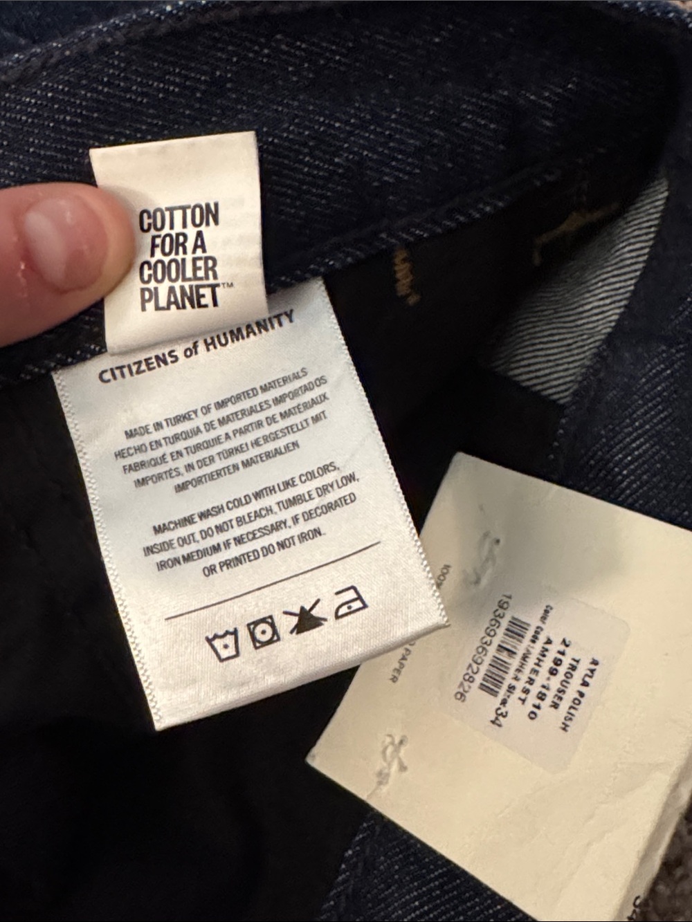 NWT Citizens of Humanity Amherst Ayla Polish Trouser Jeans Women's Size 34 - Picture 8 of 10